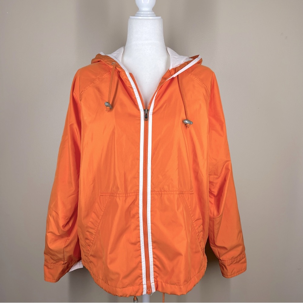 Eddie Bauer Women’s Size L Zip Up Jacket Lightweight Hooded Windbreaker